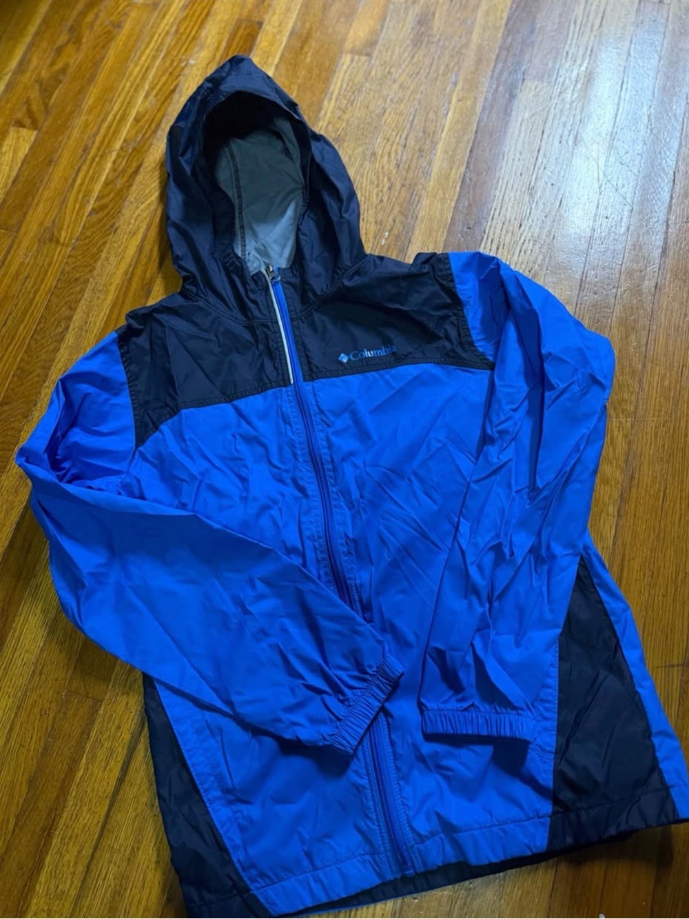 Columbia Kids Blue and Black Raincoat